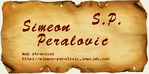 Simeon Peralović vizit kartica
